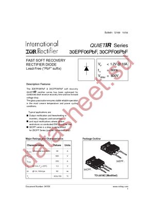 30CPF06PBF datasheet  